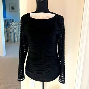 Vince Camuto long sleeved black top